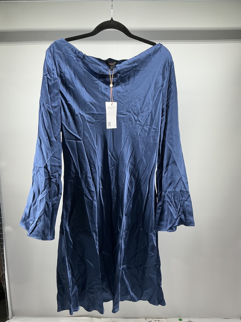 100% Washable Silk Long Sleeve Mini Dress
